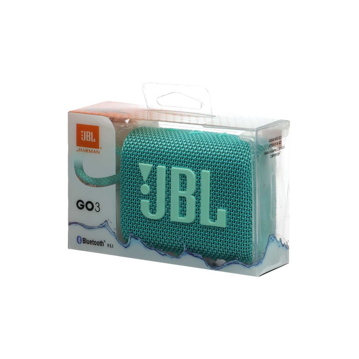 اسپیکر بلوتوثی JBL مدل GO3 - سبزآبی - MMS - (گارانتی 6 ماهه مگابایت)