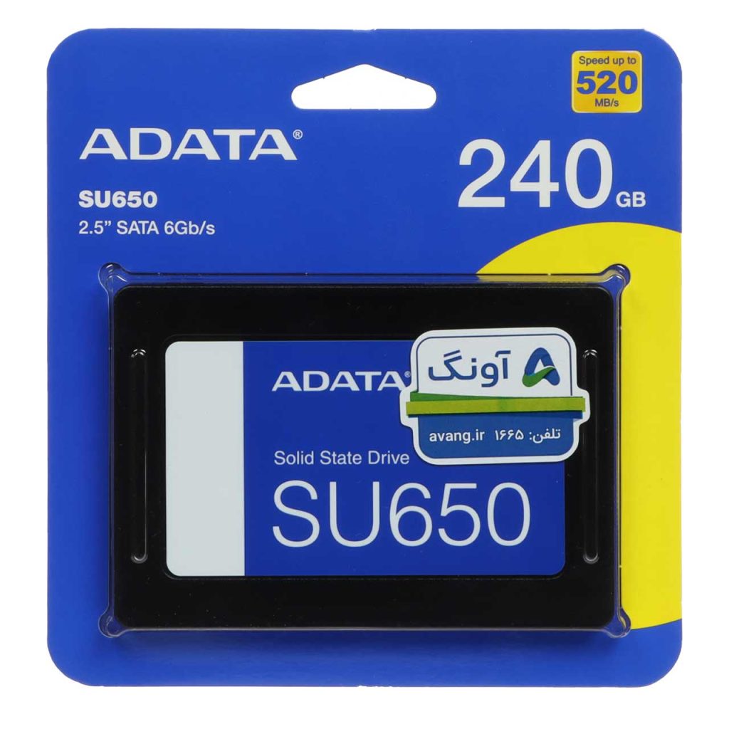 هارد اینترنال ADATA SSD مدل SU650 ظرفیت 240GB - مشکی (گارانتی 3 ساله شرکت آونگ)