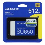 هارد اینترنال ADATA SSD مدل Ultimate SU650 ظرفیت 512GB - مشکی (گارانتی 3 ساله شرکت آونگ)