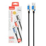 کابل شارژ فست اندروید HISKA مدل LX-833 - آبی - (گارانتی یکساله هیسکا سرویس)