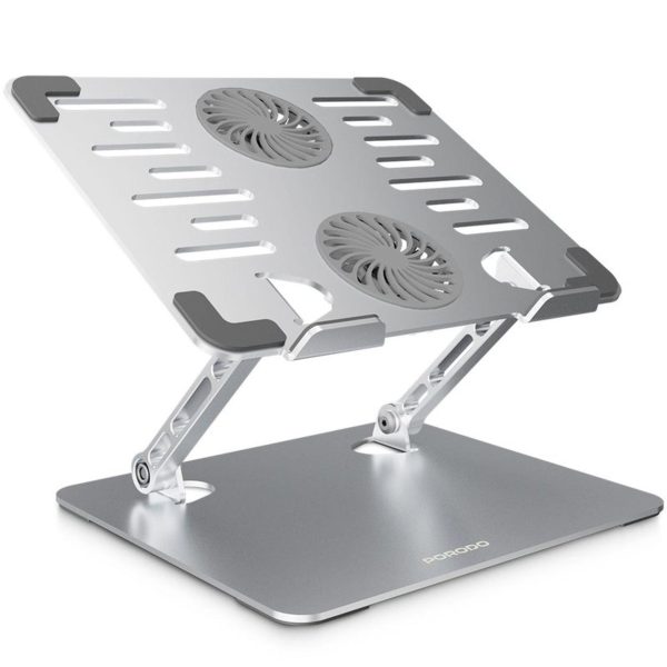 استند چرخشی و فن خنک کننده لپ تاپ پرودو مدل ارودسک Porodo Aerodesk Cooling Laptop Stand