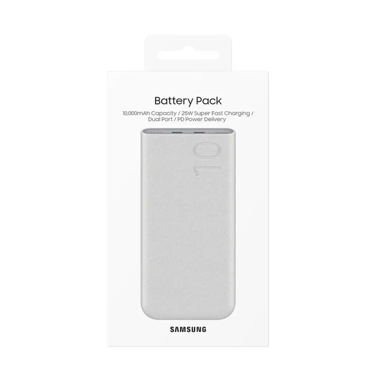 پاوربانک (PD و فست شارژ) Samsung 25W 10000mAh مدل EB-P3400 - سفید - اصلی (گارانتی 18 ماهه شرکتی)