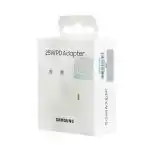 شارژر سه پین SAMSUNG 25W اصل چین TA800 ( فست و PD) برد مشکی - سفید ( یکساله ایویز)