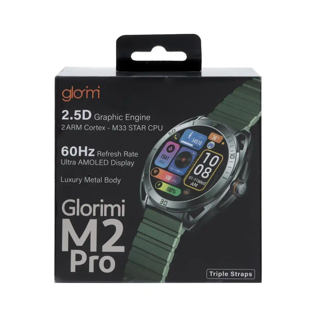 ساعت هوشمند شیائومی Glorimi مدل M2 Pro - سبز تیره سبز روشن (گارانتی 18 ماهه شرکتی)