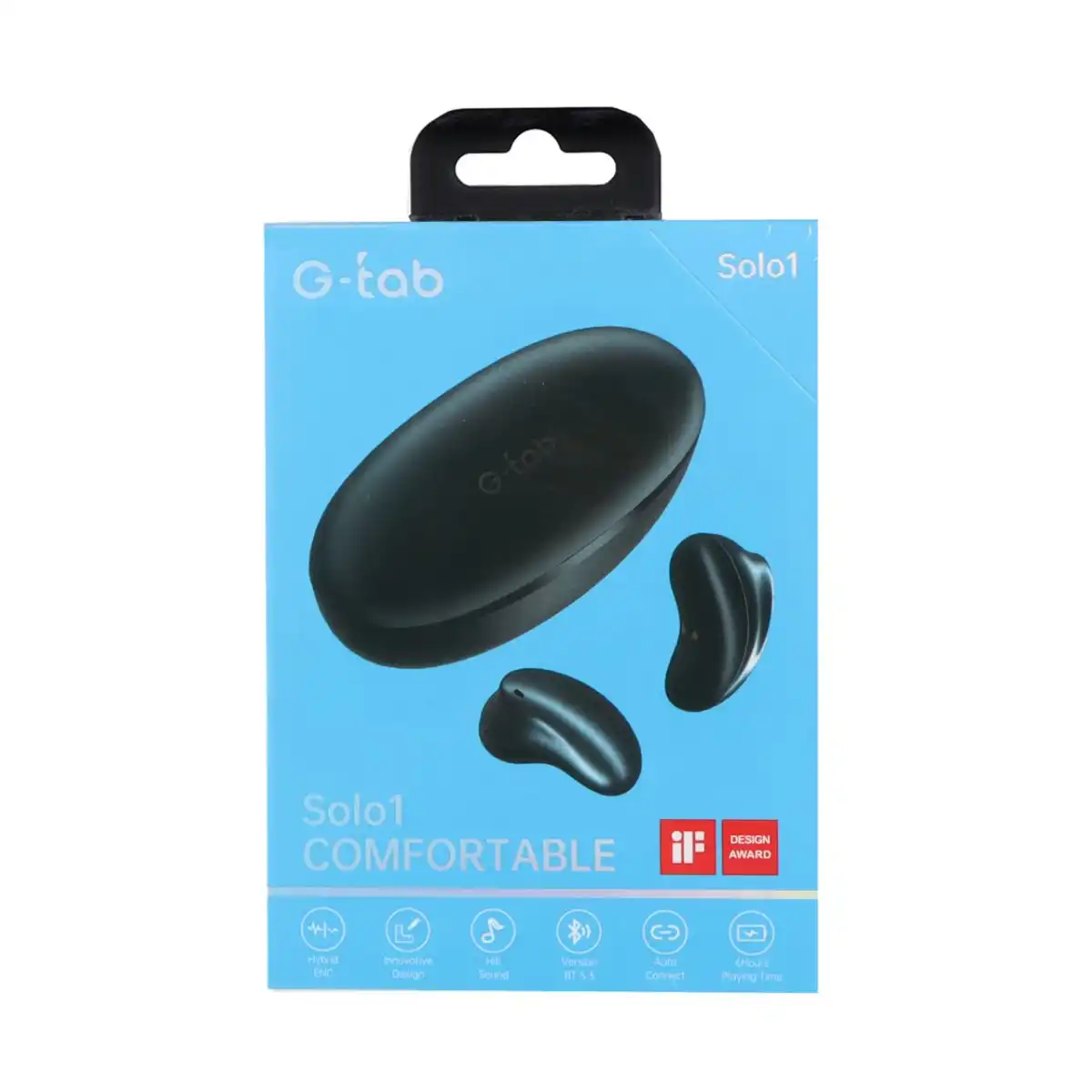 ایرفون بی سیم G-tab مدل Solo1 Comfortable - مشکی (گارانتی 18 ماهه شرکتی)