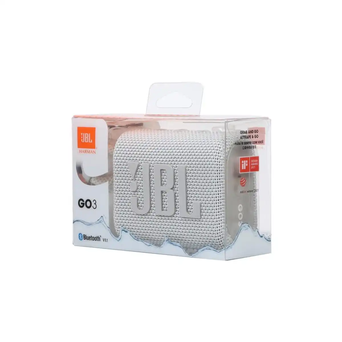 اسپیکر بلوتوثی JBL مدل GO3 - سفید (گارانتی 24 ماهه گلدیران)