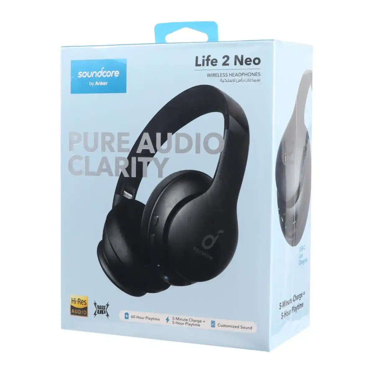 هدفون بی سیم ANKER مدل LIFE 2Neo A3033 - مشکی - GRM (گارانتی 18 ماهه شرکتی)