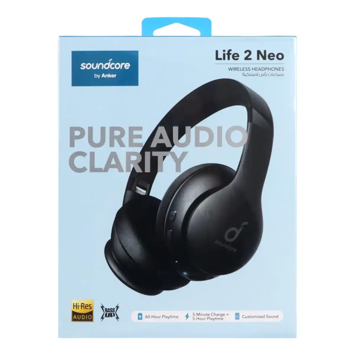 هدفون بی سیم ANKER مدل LIFE 2Neo A3033 - مشکی - GRM (گارانتی 18 ماهه شرکتی)