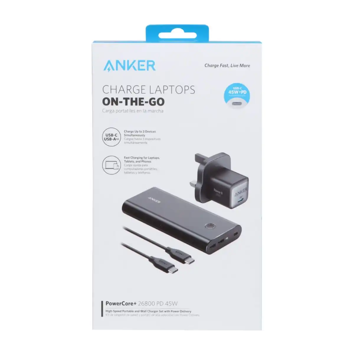 پاوربانک (PD و فست شارژ) Anker 45W 268000mAh مدل ON-THE_GO B1376 - مشکی - GRM (گارانتی 18 ماهه شرکتی)