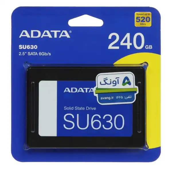 هارد اینترنال ADATA SSD مدل SU630 ظرفیت 240GB - مشکی (گارانتی 3 ساله شرکت آونگ)