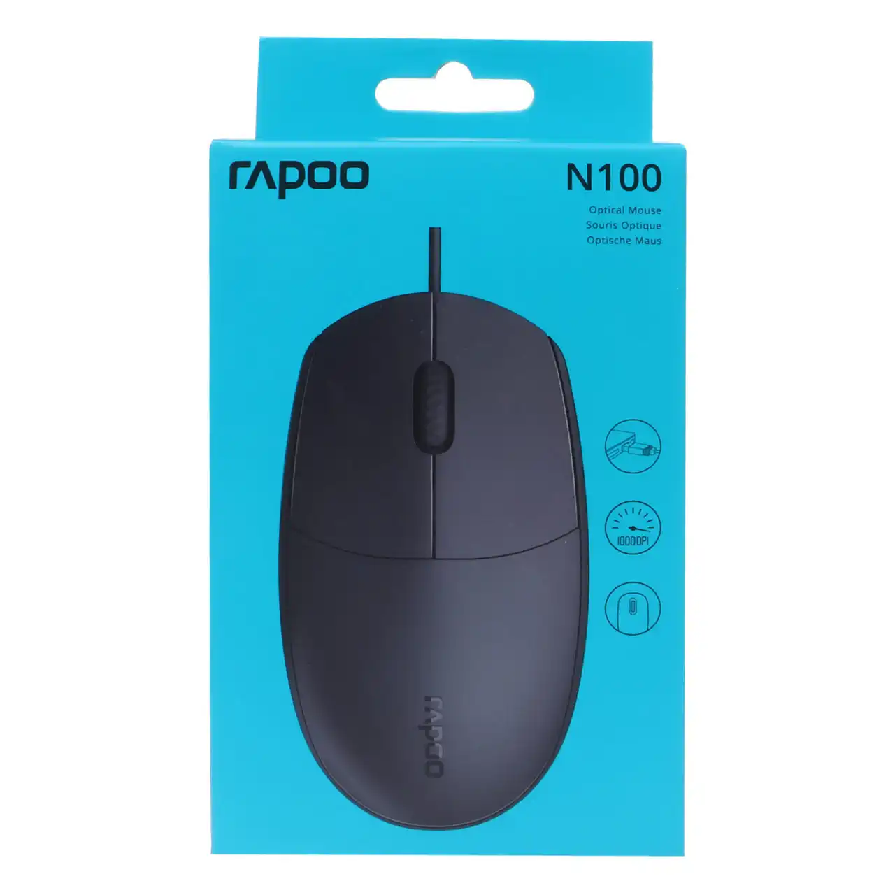 ماوس باسیم Rapoo مدل N100 - مشکی - (گارانتی 2 ساله پانا)