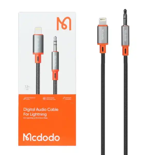 تبدیل Mcdodo Lightning TO AUX مدل CA-0780 - مشکی