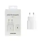 شارژر دو پین SAMSUNG 25W اصلی TA800 ( فست و PD) سفید ( 18ماهه شرکتی)