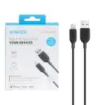 کابل شارژ 0.9 متری آیفون ANKER مدل PowerLineIII A8812 - مشکی (گارانتی 18ماهه حافظه طلایی ایستا)