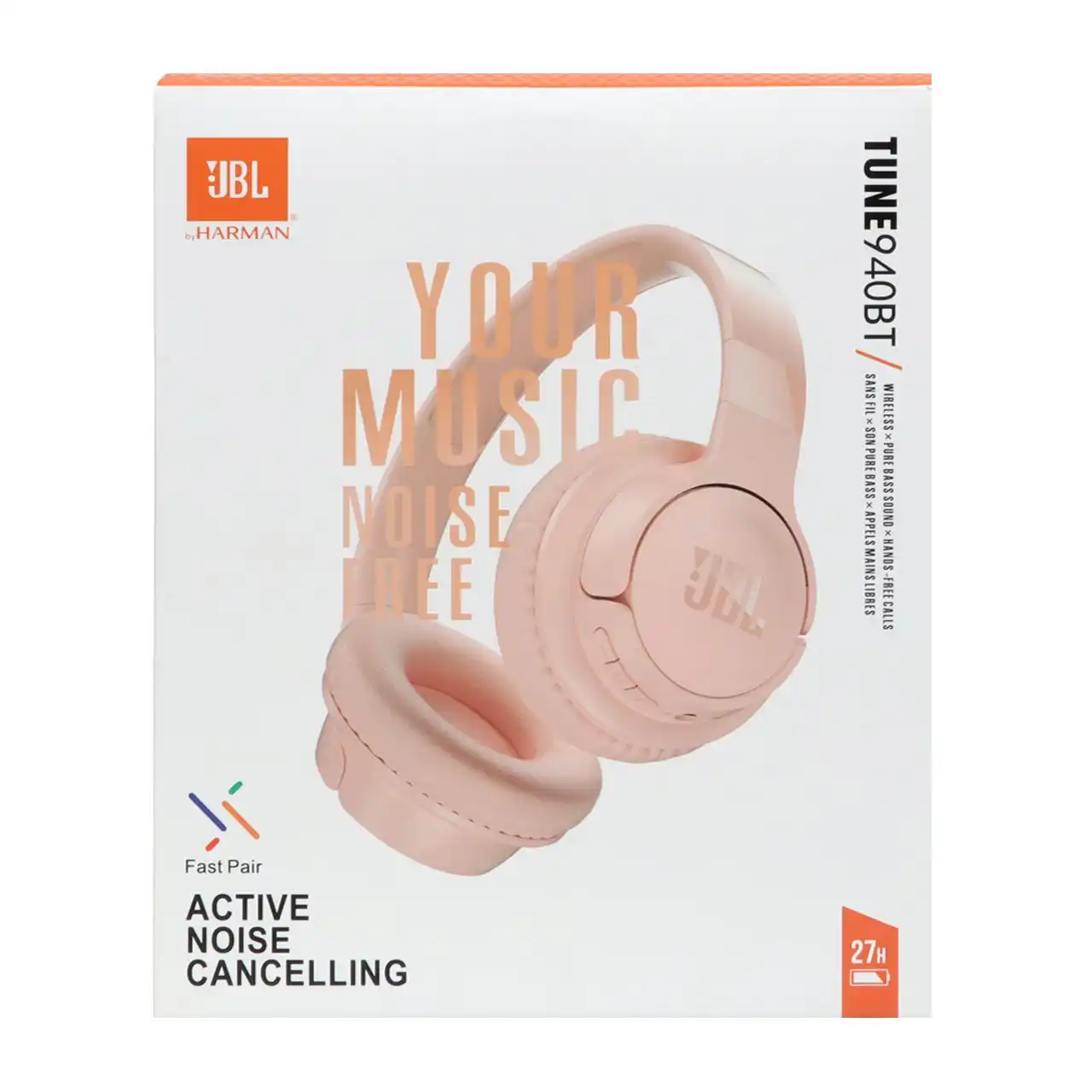 هدفون بی سیم JBL مدل TUNE940BT - گلبهی - (گارانتی یکهفته بعد از تحویل)