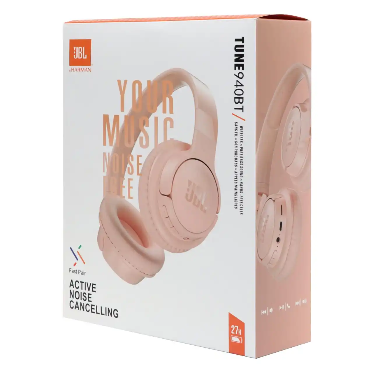 هدفون بی سیم JBL مدل TUNE940BT - گلبهی - (گارانتی یکهفته بعد از تحویل)