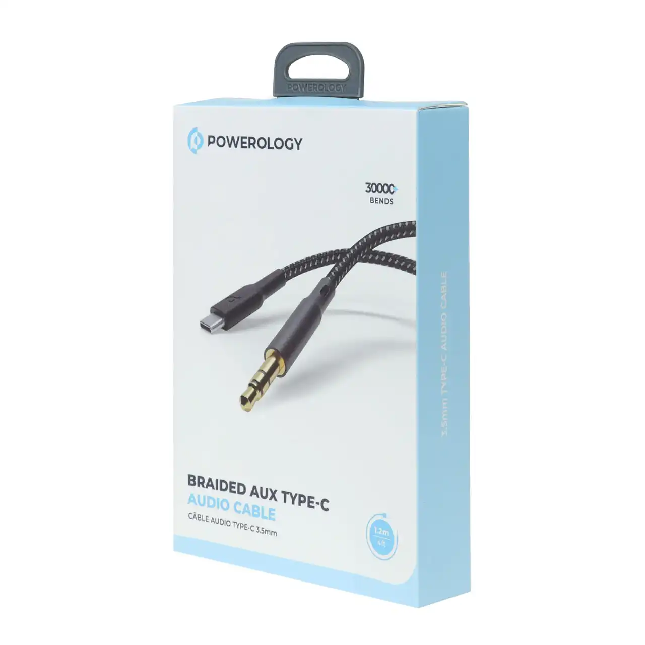 کابل تبدیل Powerology AUX TO Type-C مدل PCAX12BK - مشکی (گارانتی 24 ماهه مگابایت)