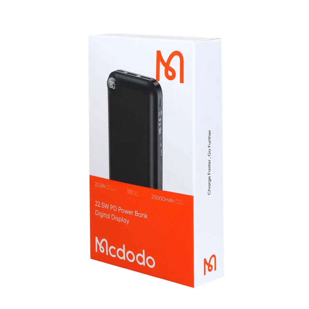 پاوربانک (PD و فست شارژ) Mcdodo 22.5W 20000mAh مدل MC-7161 - مشکی - GRM