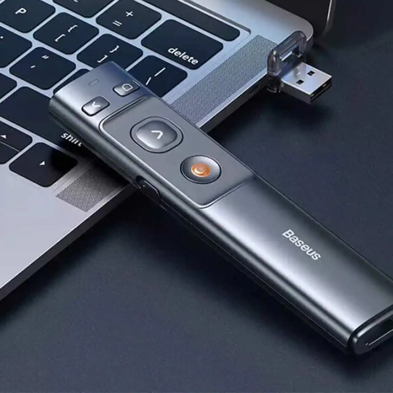 پرزنتر بى سیم Baseus مدل Orange Dot Wireless Presenter ACFYB-0G - (گارانتی 24 ماهه آونگ)