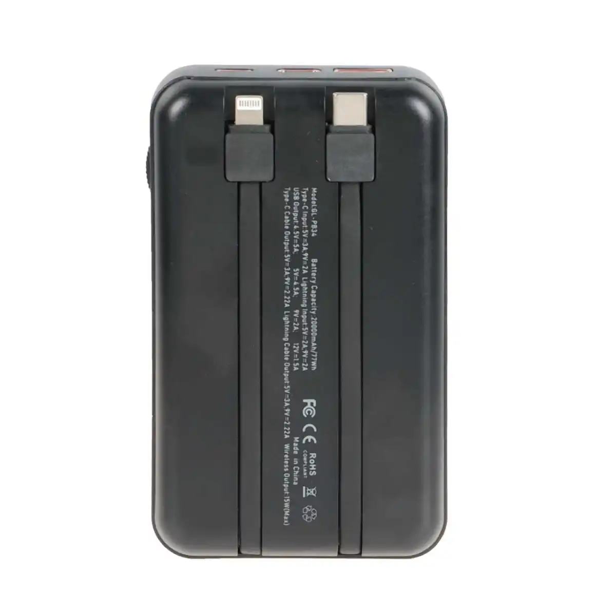 پاوربانک (PD و فست شارژ) Green Lion 20W 20000mAh مدل GNM8GINPB20BK - مشکی (گارانتی 18 ماهه شرکتی)