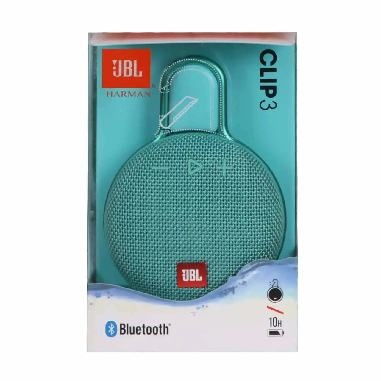 اسپیکر پرتابل JBL مدل CLIP 3 - سبزآبی - (گارانتی 6 ماهه مگابایت)