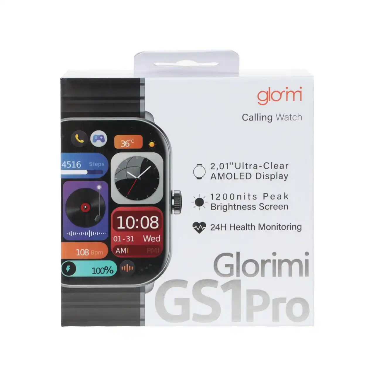 ساعت هوشمند شیائومی Glorimi مدل GS1 Pro - مشکی خاکستری (گارانتی 18 ماهه شرکتی)
