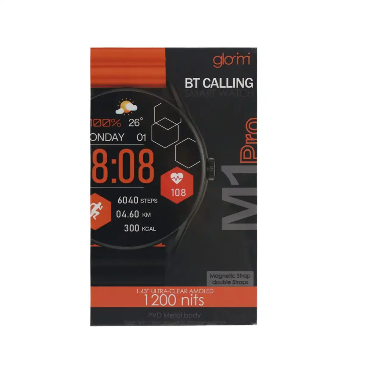 ساعت هوشمند شیائومی Glorimi مدل CALLING WATCH M1 Pro - مشکی (گارانتی شش ماهه شرکتی)