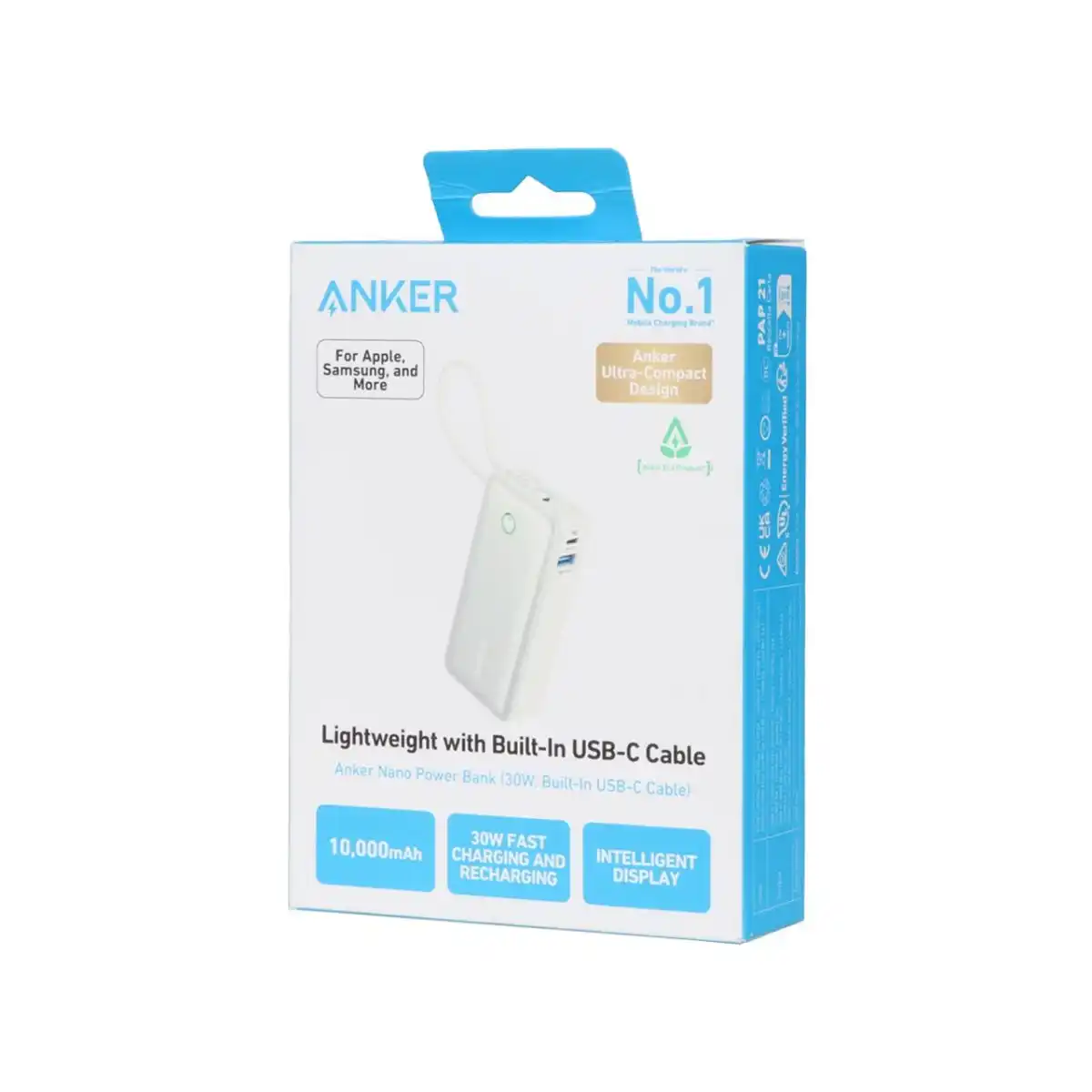 پاوربانک Anker 30W 10000mAh مدل A1259 - سفید (گارانتی 18 ماهه شرکتی)