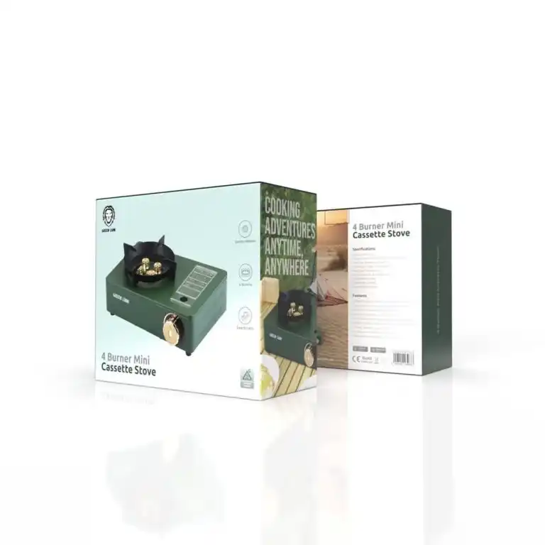 اجاق گاز مینی کاست 4 مشعل گرین Green 4 Burnner Mini Cassette Stove