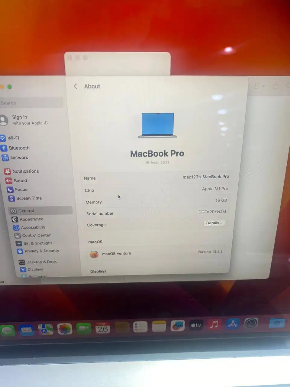 لپتاپ مک بوک پرو 2021 - macbook pro M1 - استوک در حد نو