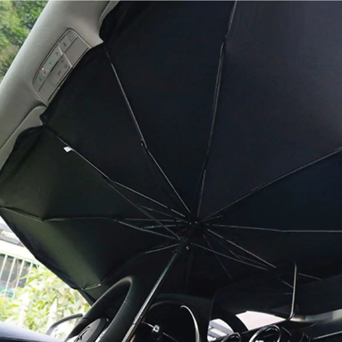 چتر آفتابگیر شیشه جلو اتومبیل Green Car Windshield Sunshade Umbrella