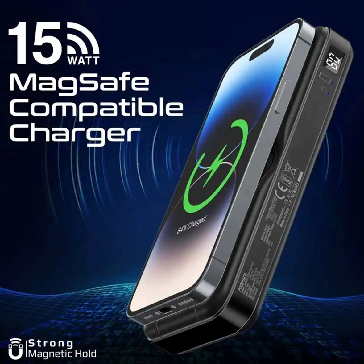پاوربانک (PD و فست شارژ) Promate 20W 10000mAh مدل PowerPack-Fold - مشکی