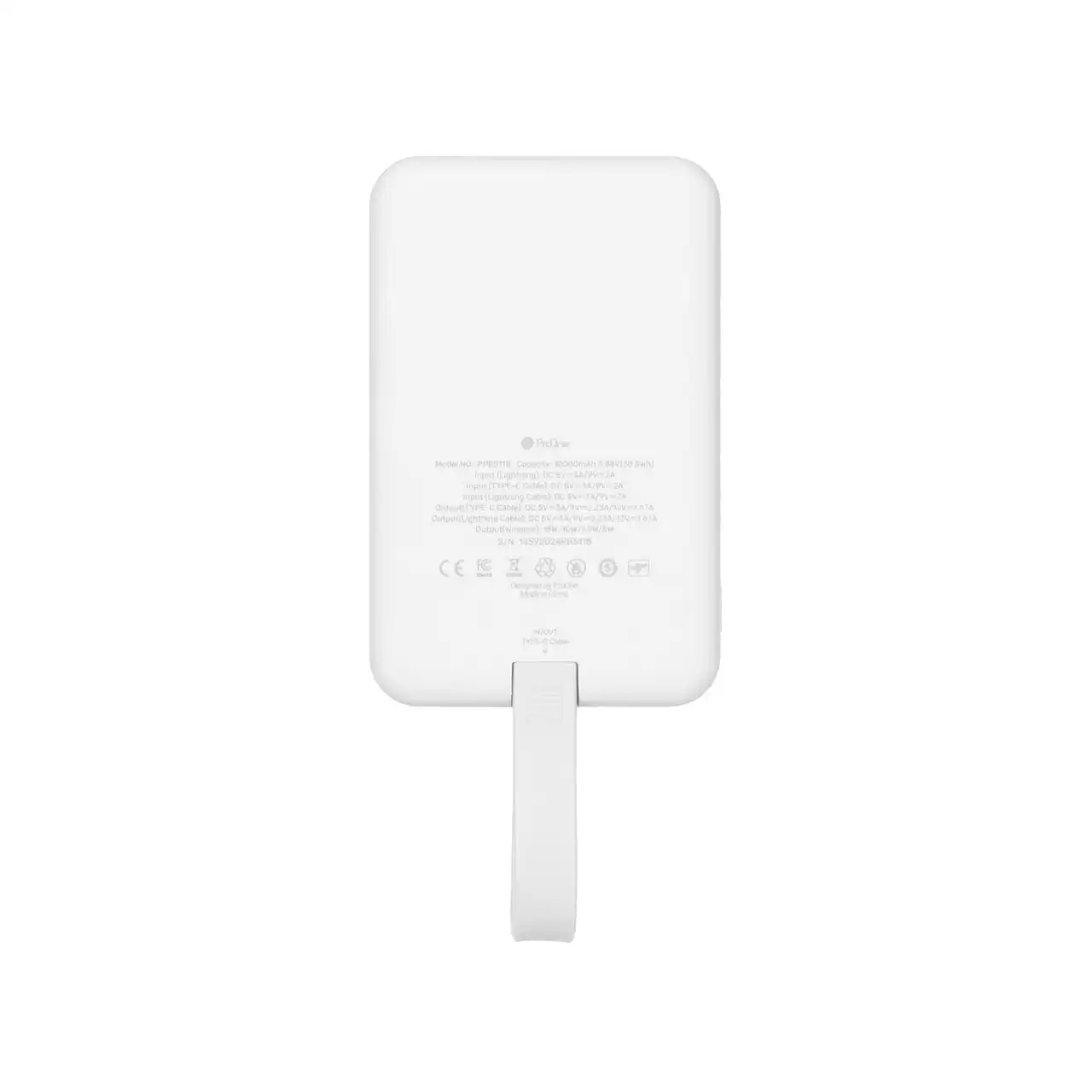 پاوربانک فست شارژ ProOne 22.5W 10000mAh مدل PPB5118 - سفید