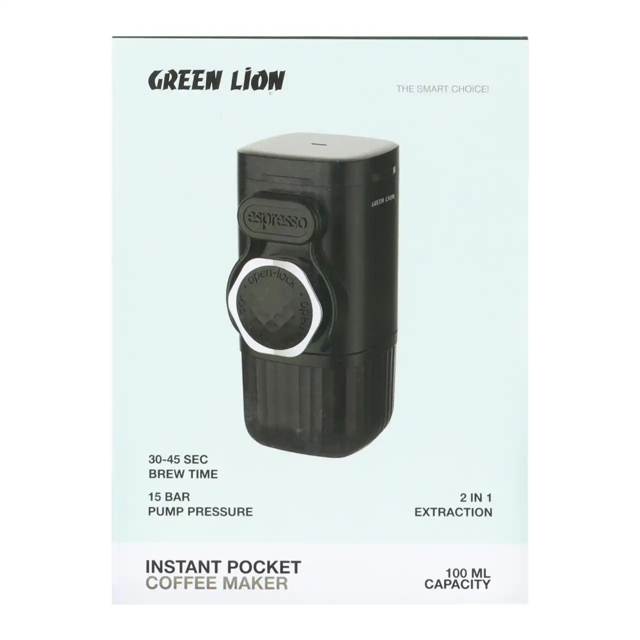 اسپرسوساز Green Lion مدل Instant Pocket GNINPCOF100BK - مشکی (گارانتی 24 ماهه مگابایت)