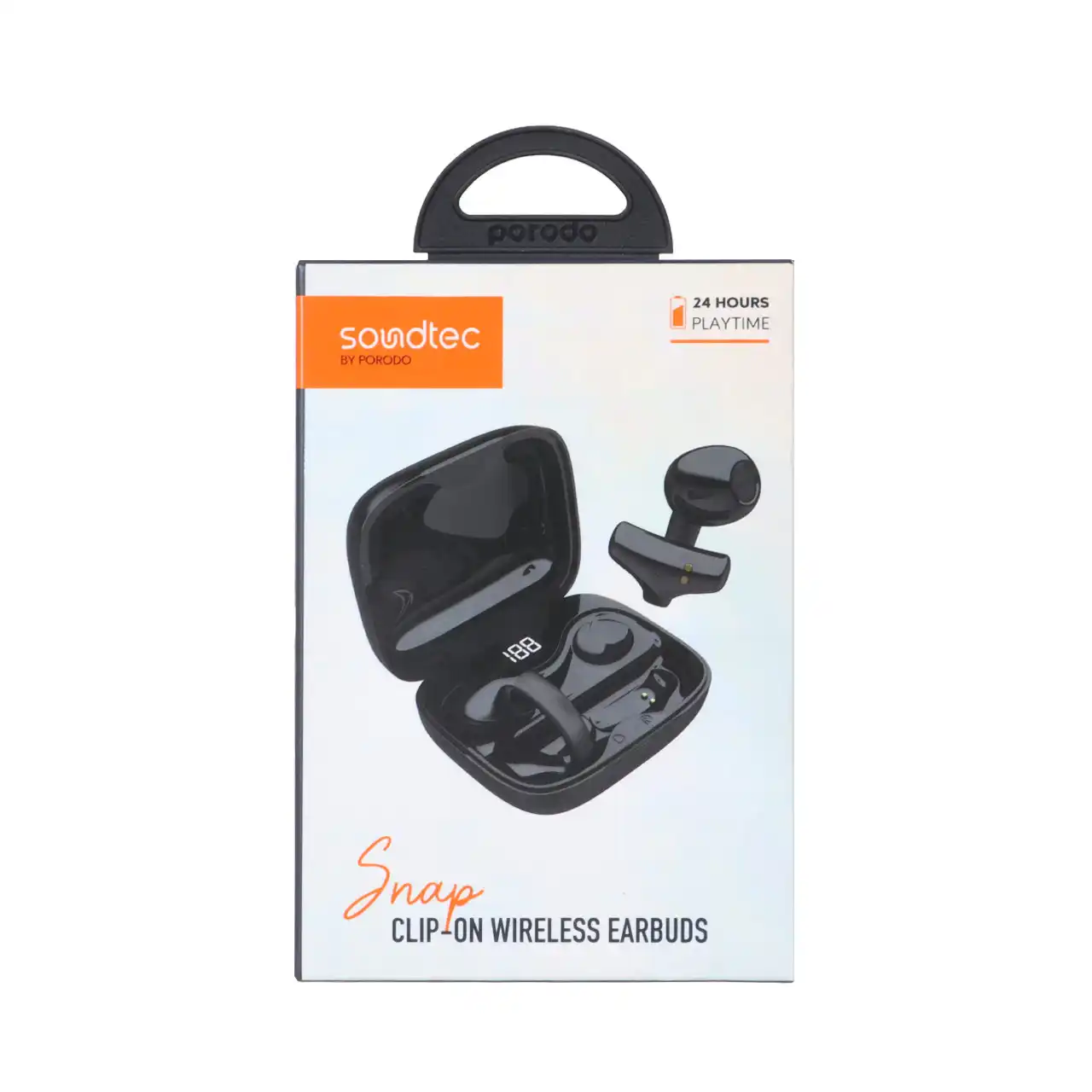 ایرفون بی سیم Porodo Soundtec Snap مدل PD-STWLEP035-BK - مشکی (گارانتی 24 ماهه مگابایت)