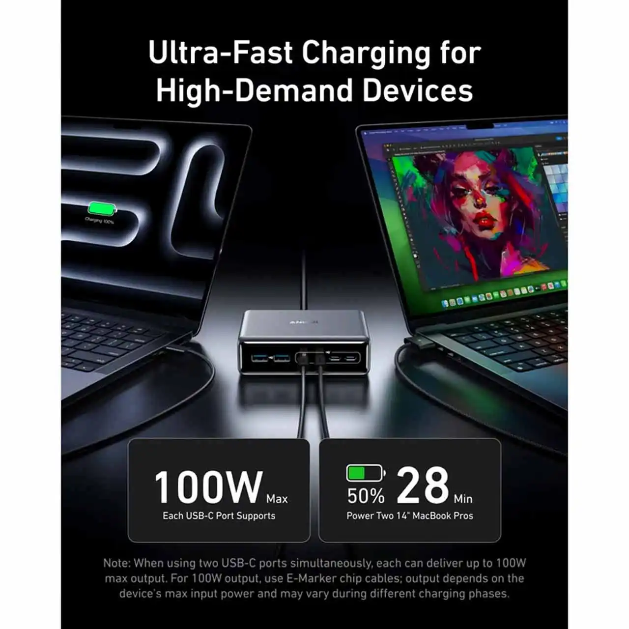 شارژر رومیزی ANKER مدل A2683241 - مشکی (گارانتی 18ماهه حافظه طلایی ایستا)