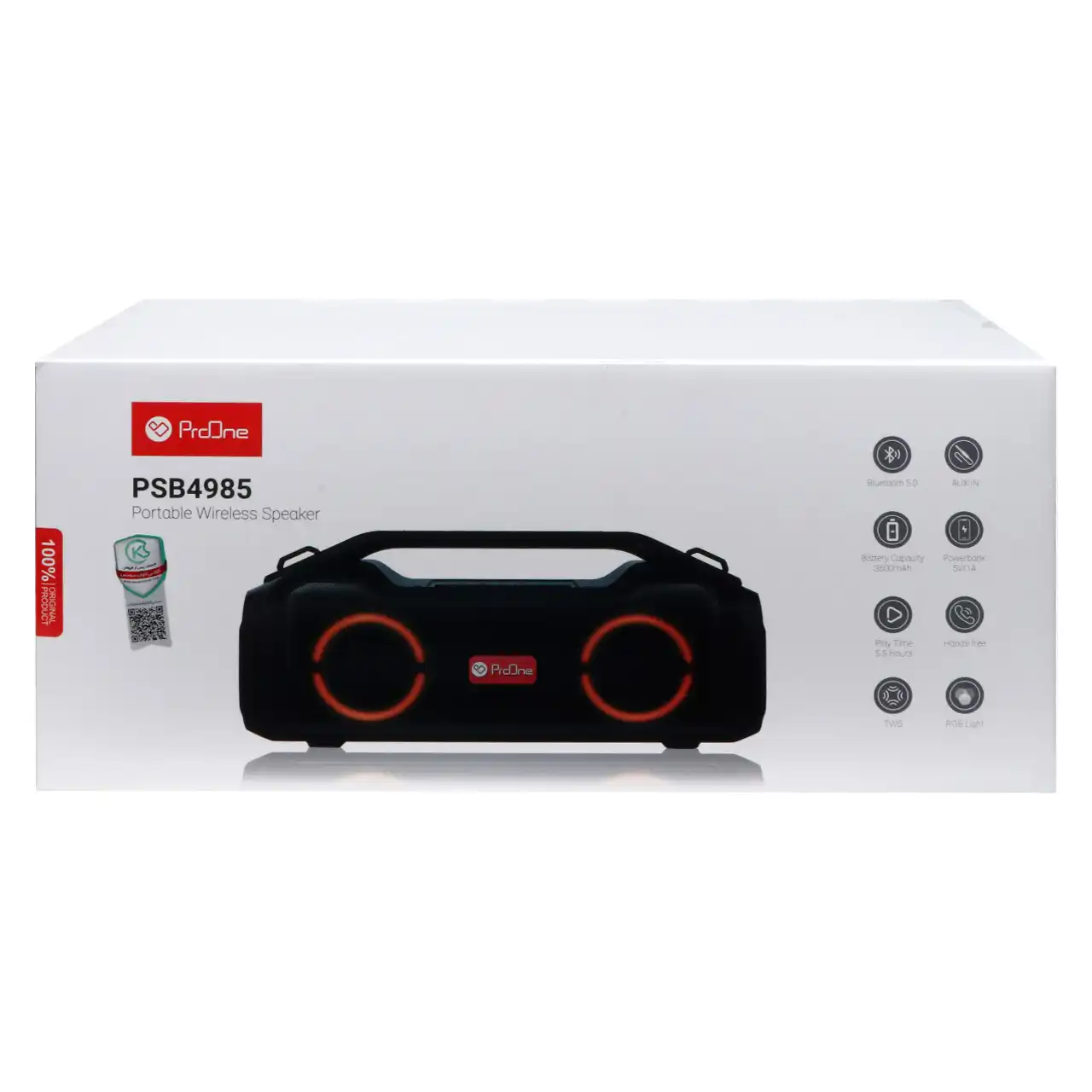 اسپیکر بلوتوثی قابل حمل ProOne مدل PSB4985 - مشکی - گارانتی یکساله کاوان
