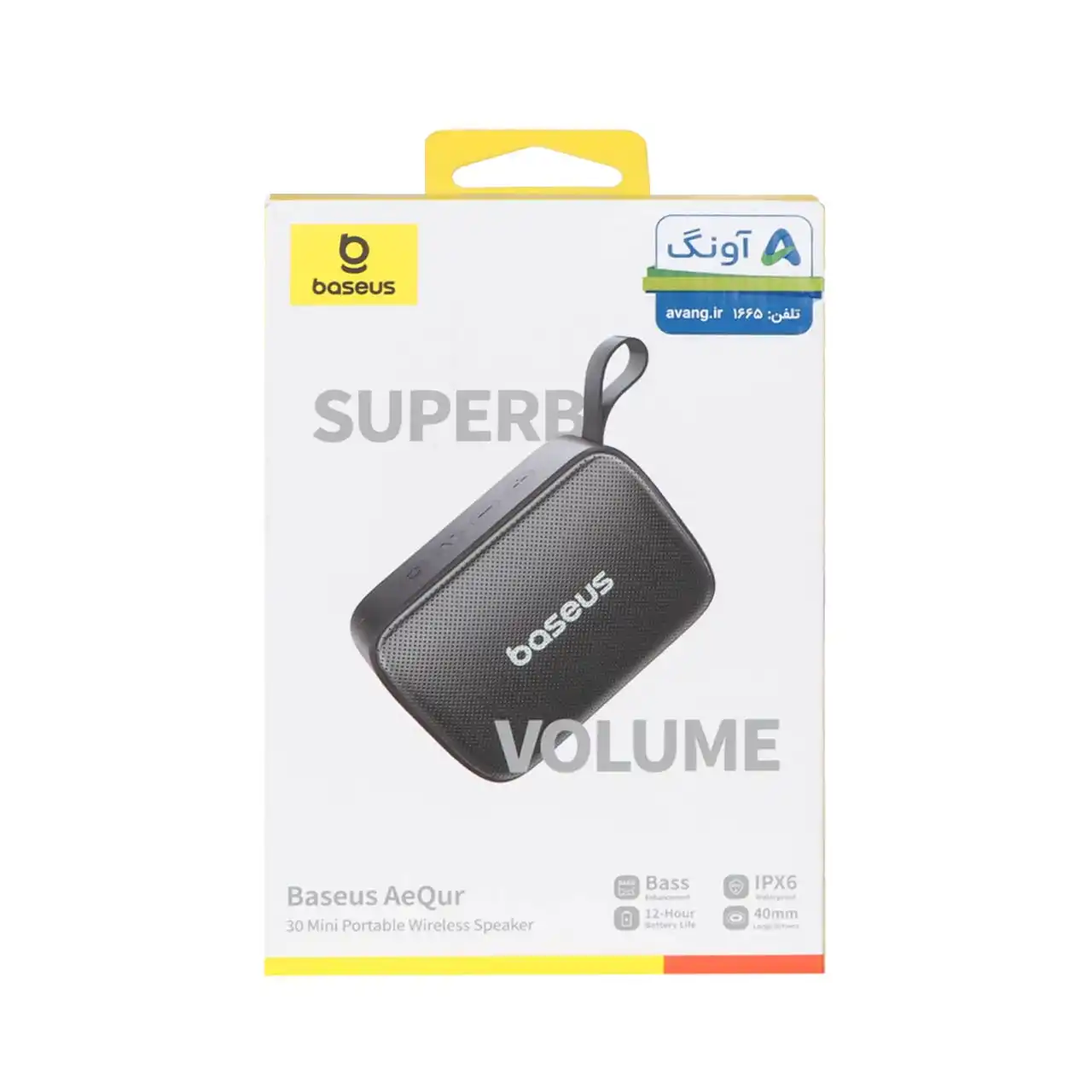 اسپیکر بی سیم Baseus مدل AeQur 30 Mini - مشکی (گارانتی آونگ)