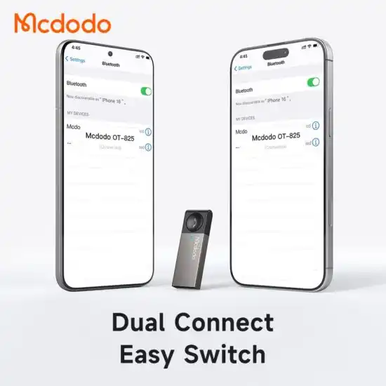 گیرنده صوتی بلوتوثی USB اتومبیل مک دودو مدل MCDODO OT-8250 قابلیت اتصال به 2 گوشی