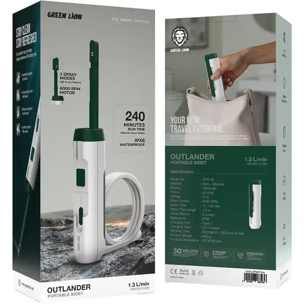 بیده شارژی گرین لاین مدل اوتلندر Green Lion Outlander Portable Bidet