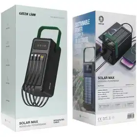 پاوربانک خورشیدی 80000 میلی آمپر گرین لاین مدل Green Lion Solar MAX Power Bank