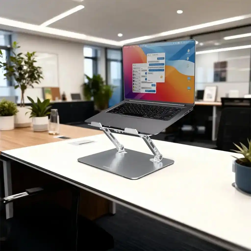 استند چرخشی و فن خنک کننده لپ تاپ پرودو مدل ارودسک Porodo Aerodesk Cooling Laptop Stand